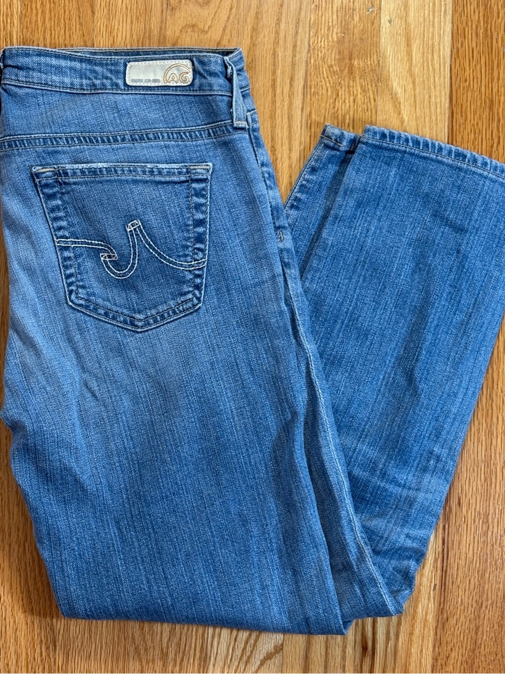 AG Adriano Goldschmied The Stilt Crop Cigarette Jeans Crop Distressed - Size 29